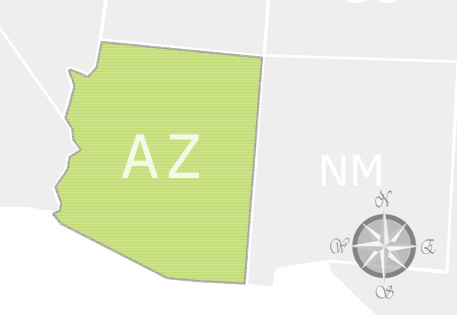 State of Arizona Map