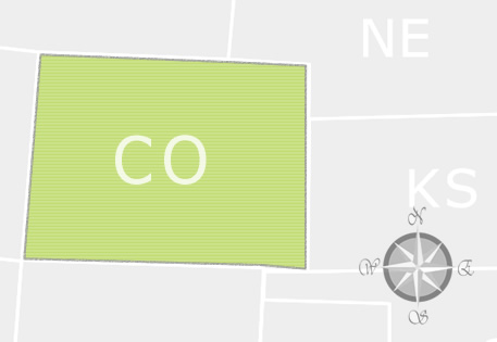 State of Colorado Map