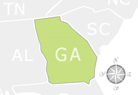 State of Georgia Map