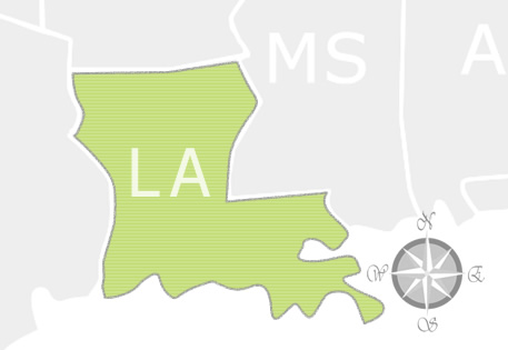 State of Louisiana Map