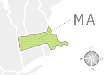 State of Massachusetts Map