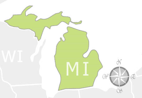 State of Michigan Map