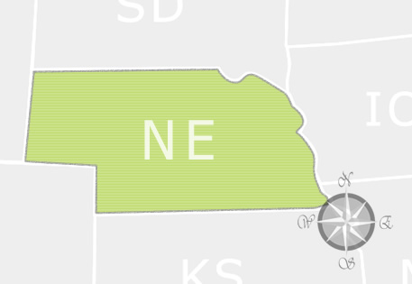 State of Nebraska Map