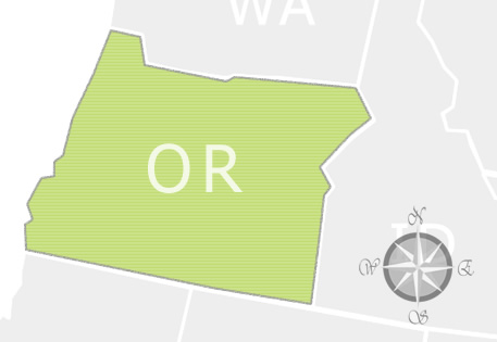 State of Oregon Map