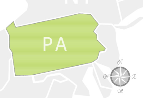 State of Pennsylvania Map