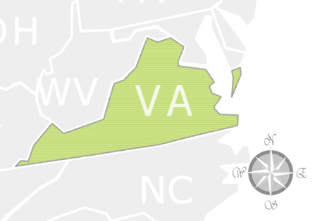 State of Virginia Map